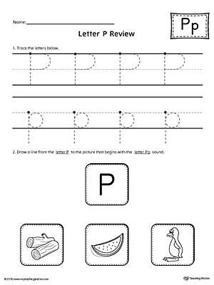 Letter P Review Worksheet