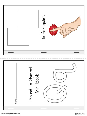 Letter Q Cut-And-Paste Printable Mini Book (Color)