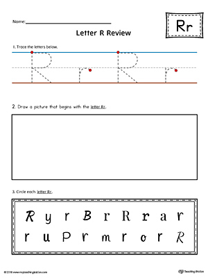 Use the Letter R Practice Worksheet to help your student identify and trace the letter R along with recognizing it