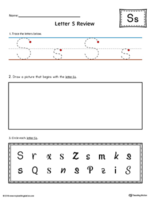 Letter S Practice Worksheet