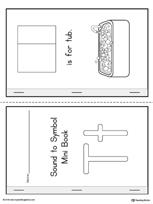 Letter T Cut and Paste Printable Mini Book