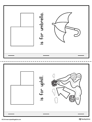 Letter U Cut and Paste Printable Mini Book | MyTeachingStation.com