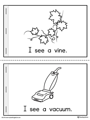 Letter V Words Printable Mini Book | MyTeachingStation.com
