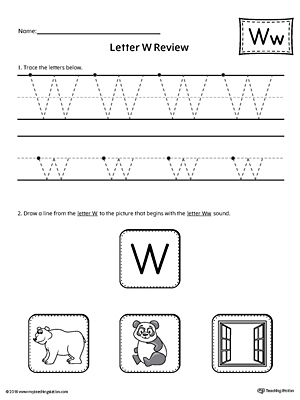 Letter W Review Worksheet