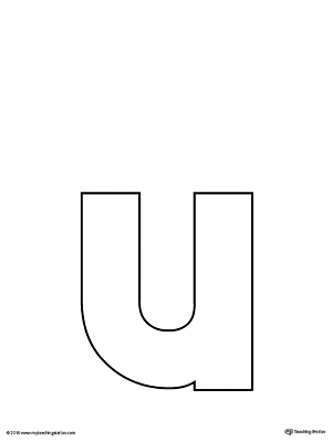 Lowercase Letter U Template Printable