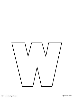 Lowercase Letter W Template Printable