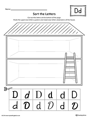 Sort the Uppercase and Lowercase Letter D Worksheet