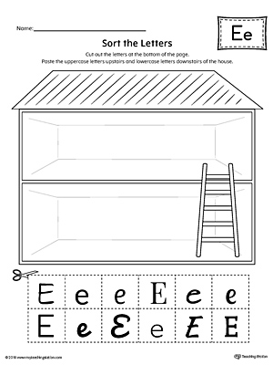 Sort the Uppercase and Lowercase Letter E Worksheet