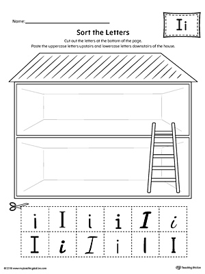 Sort the Uppercase and Lowercase Letter I with this printable worksheet. Download a copy today!