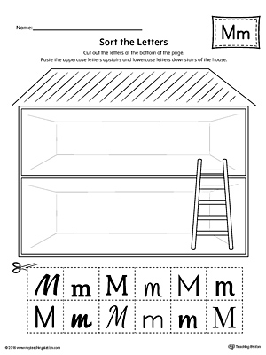 Sort the Uppercase and Lowercase Letter M Worksheet