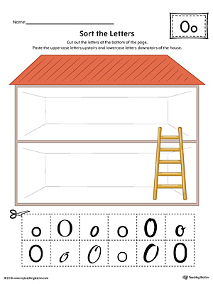 Sort the Uppercase and Lowercase Letter O Worksheet (Color)
