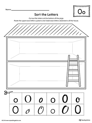 Sort the Uppercase and Lowercase Letter O Worksheet