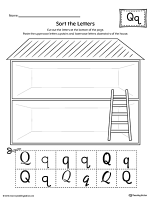 Sort the Uppercase and Lowercase Letter Q Worksheet
