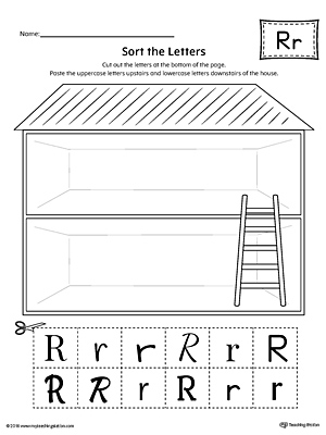 Sort the Uppercase and Lowercase Letter R Worksheet