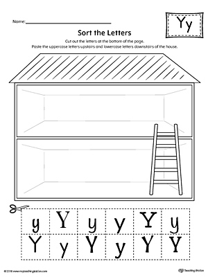 Sort the Uppercase and Lowercase Letter Y Worksheet | MyTeachingStation.com