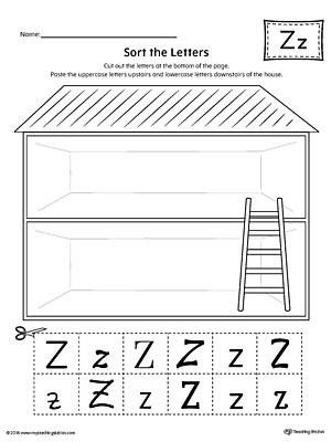 Sort the Uppercase and Lowercase Letter Z Worksheet