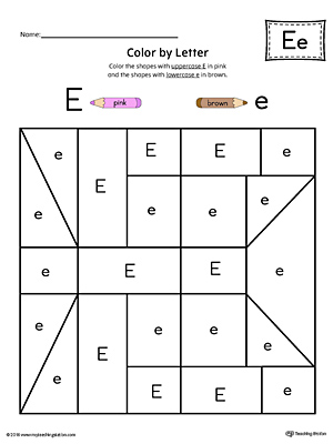 The Uppercase Letter E Color-by-Letter Worksheet will help your child identify the letters of the alphabet and discover colors and shapes.