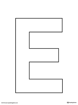 Uppercase Letter E Template Printable