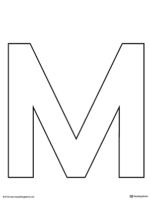 Uppercase Letter M Template Printable