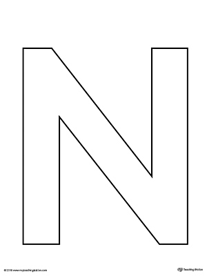 Uppercase Letter N Template Printable