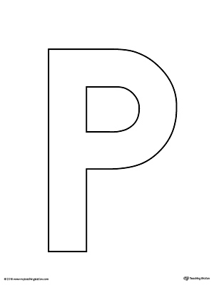 Uppercase Letter P Template Printable