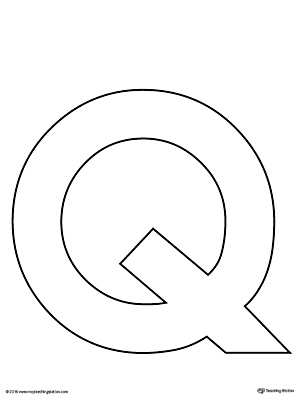 Uppercase Letter Q Template Printable