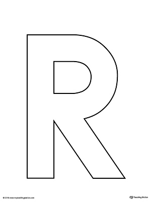 Uppercase Letter R Template Printable