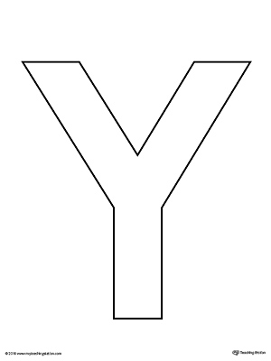 Uppercase Letter Y Template Printable