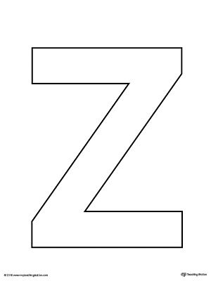 Uppercase Letter Z Template Printable