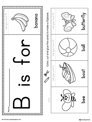 Letter B Beginning Sound Flipbook Printable