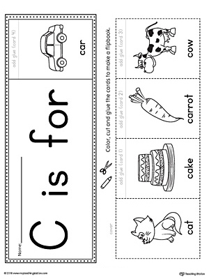 Letter C Beginning Sound Flipbook Printable