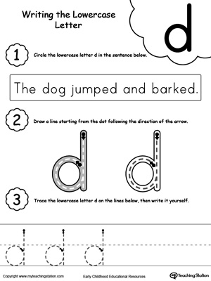 Writing Lowercase Letter D