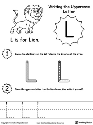 Writing Uppercase Letter L