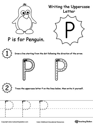 Writing Uppercase Letter P