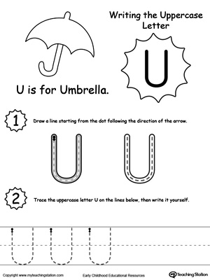 Writing Uppercase Letter U