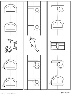 Letter D Formation Writing Mat Printable