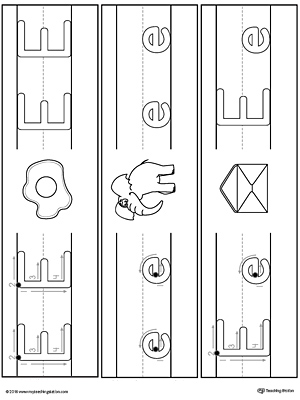 Letter E Formation Writing Mat Printable