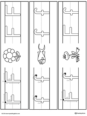Letter F Formation Writing Mat Printable