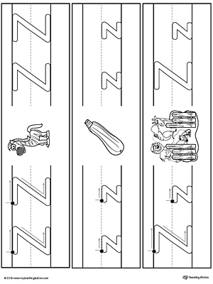 Letter Z Formation Writing Mat Printable