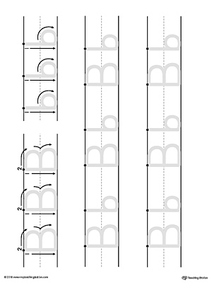 Uppercase and Lowercase Letter B Printable Writing Mat