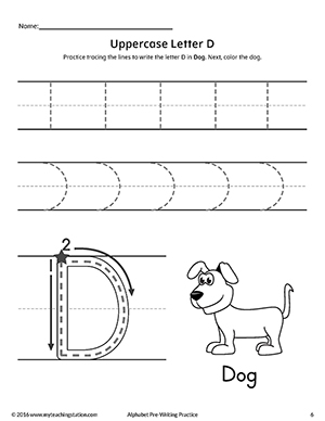 *FREE* Uppercase Letter D Pre-Writing Practice Worksheet ...