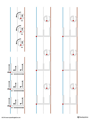 Practice writing the lowercase and uppercase letter E with this printable writing mat.