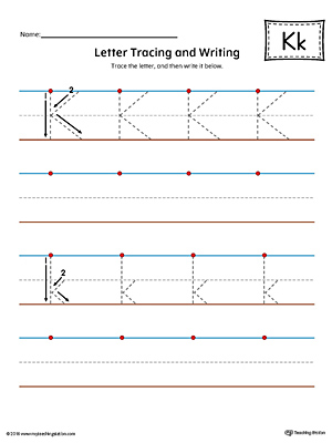 letter k l tracing worksheets name tracing generator free - alphabet ...