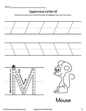 *FREE* Uppercase Letter M Pre-Writing Practice Worksheet