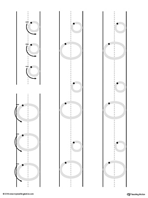 Uppercase and Lowercase Letter O Printable Writing Mat