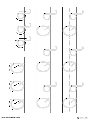 Uppercase and Lowercase Letter Q Printable Writing Mat