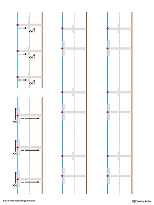 Practice writing the lowercase and uppercase letter T with this printable writing mat.