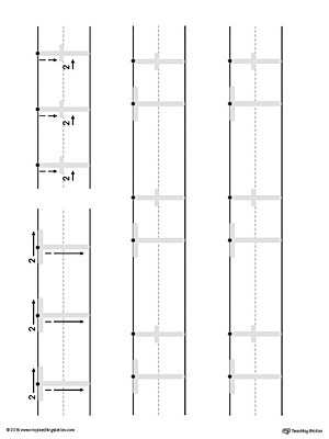 Uppercase and Lowercase Letter T Printable Writing Mat