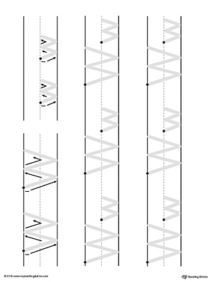 Uppercase and Lowercase Letter W Printable Writing Mat