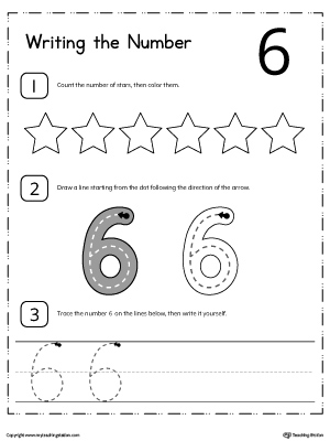 Learn to Count and Write Number 6